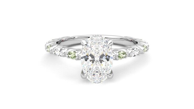 Taylor & Hart Liora Oval Engagement Ring 360 degree image 0
