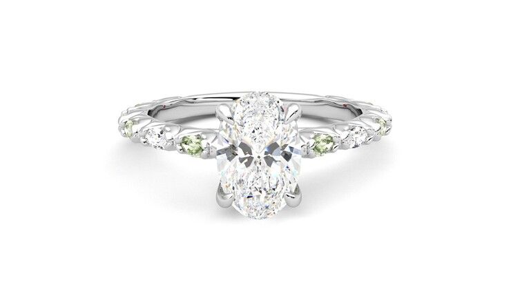 Taylor & Hart Liora Oval Engagement Ring 360 degree image 1