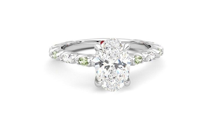 Taylor & Hart Liora Oval Engagement Ring 360 degree image 2