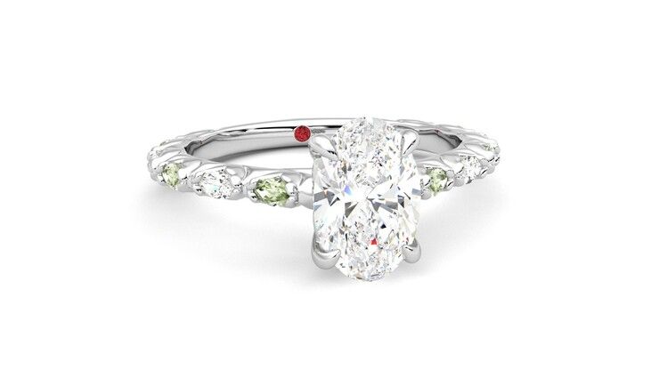 Taylor & Hart Liora Oval Engagement Ring 360 degree image 3