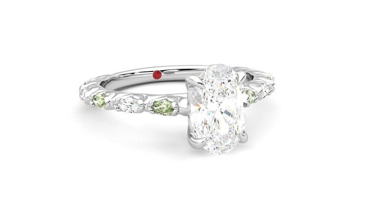 Taylor & Hart Liora Oval Engagement Ring 360 degree image 4