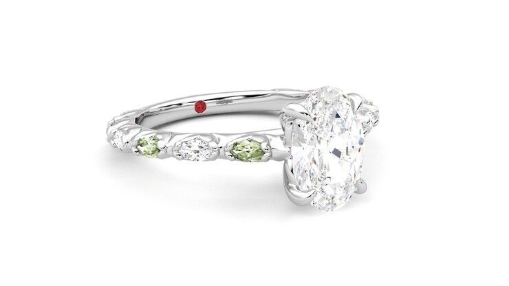 Taylor & Hart Liora Oval Engagement Ring 360 degree image 5