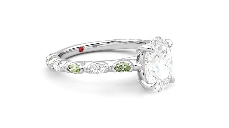 Taylor & Hart Liora Oval Engagement Ring 360 degree image 6