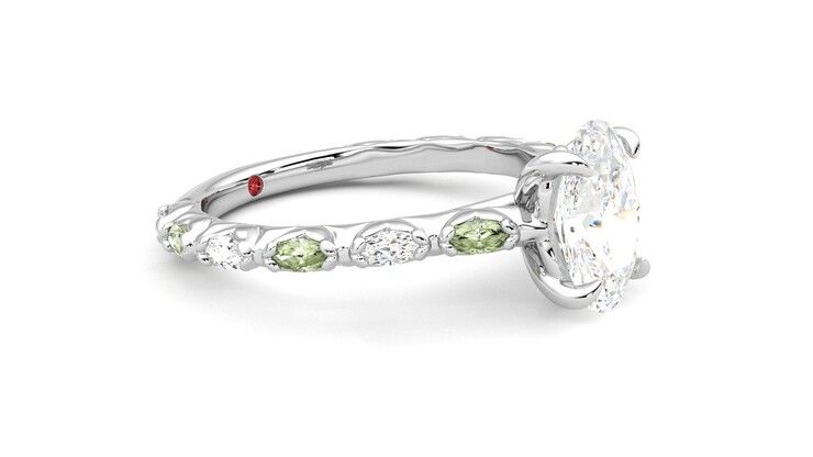 Taylor & Hart Liora Oval Engagement Ring 360 degree image 7