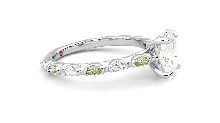Taylor & Hart Liora Oval Engagement Ring 360 degree image 8