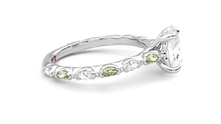 Taylor & Hart Liora Oval Engagement Ring 360 degree image 9