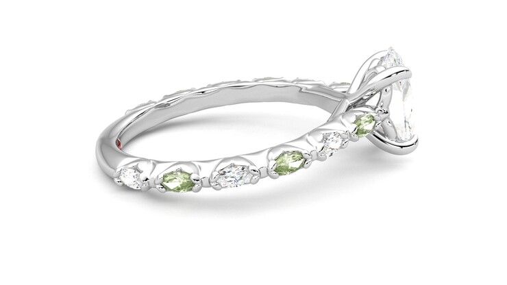 Taylor & Hart Liora Oval Engagement Ring 360 degree image 10