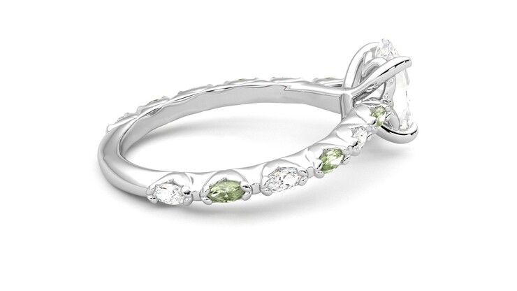 Taylor & Hart Liora Oval Engagement Ring 360 degree image 11