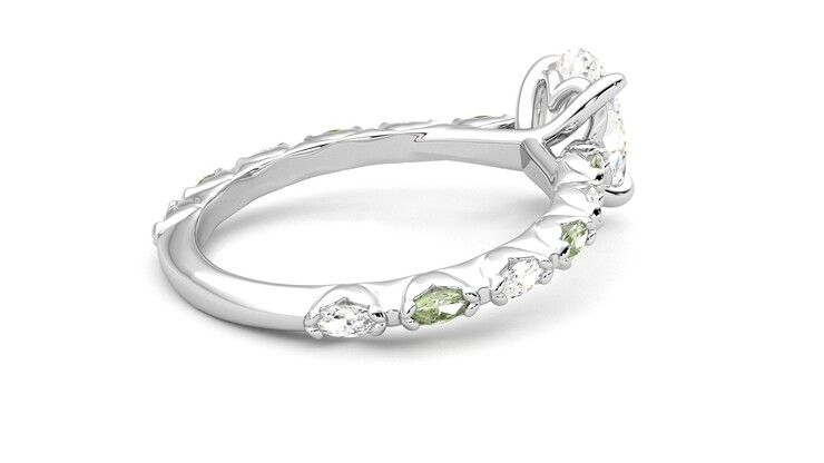 Taylor & Hart Liora Oval Engagement Ring 360 degree image 12