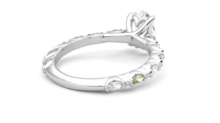 Taylor & Hart Liora Oval Engagement Ring 360 degree image 13