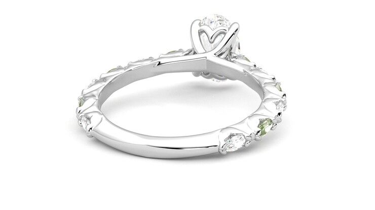 Taylor & Hart Liora Oval Engagement Ring 360 degree image 14