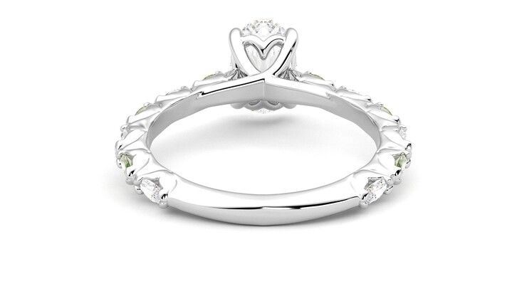 Taylor & Hart Liora Oval Engagement Ring 360 degree image 15