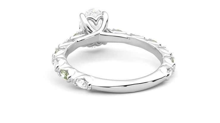 Taylor & Hart Liora Oval Engagement Ring 360 degree image 16