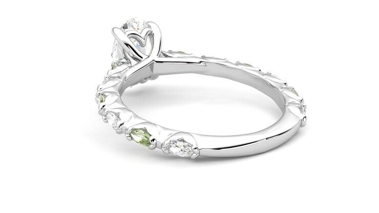 Taylor & Hart Liora Oval Engagement Ring 360 degree image 17