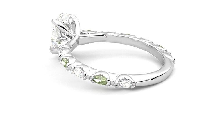 Taylor & Hart Liora Oval Engagement Ring 360 degree image 18