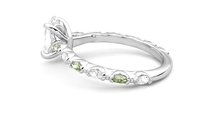 Taylor & Hart Liora Oval Engagement Ring 360 degree image 19