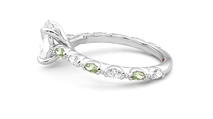 Taylor & Hart Liora Oval Engagement Ring 360 degree image 20