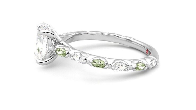 Taylor & Hart Liora Oval Engagement Ring 360 degree image 21
