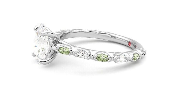 Taylor & Hart Liora Oval Engagement Ring 360 degree image 22