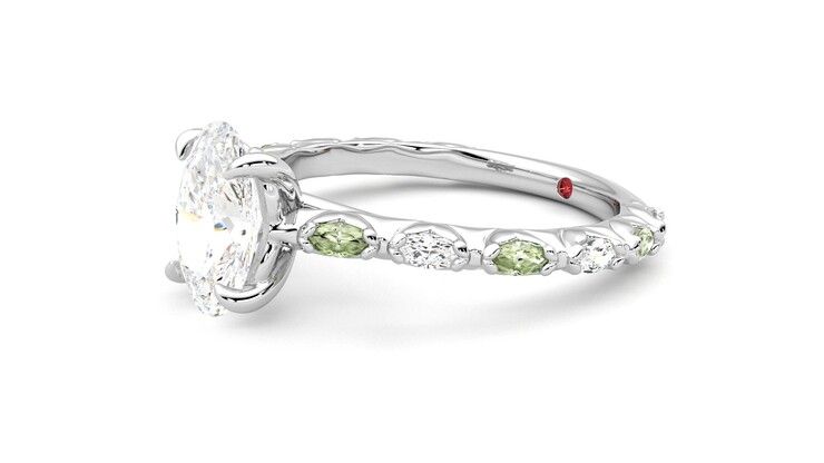 Taylor & Hart Liora Oval Engagement Ring 360 degree image 23
