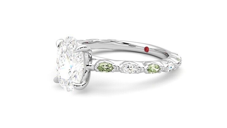 Taylor & Hart Liora Oval Engagement Ring 360 degree image 24