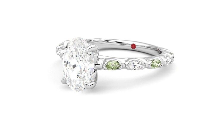 Taylor & Hart Liora Oval Engagement Ring 360 degree image 25