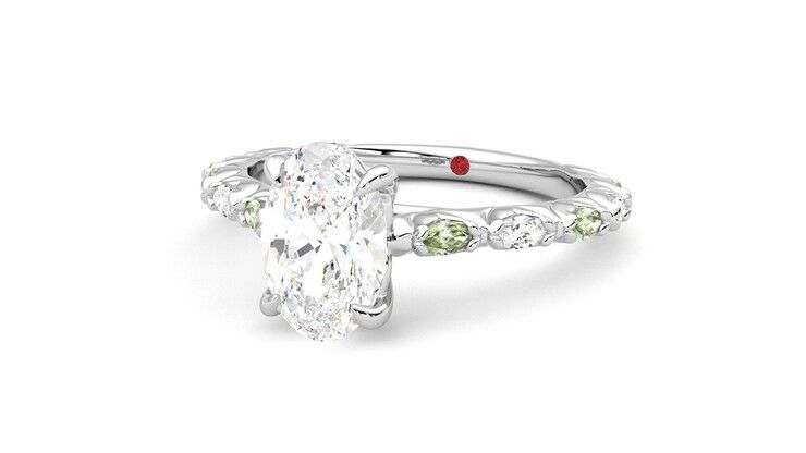 Taylor & Hart Liora Oval Engagement Ring 360 degree image 26