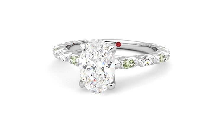 Taylor & Hart Liora Oval Engagement Ring 360 degree image 27