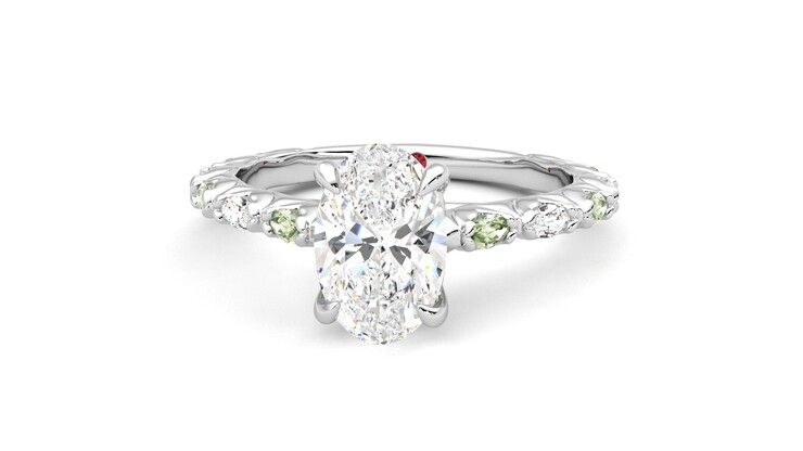 Taylor & Hart Liora Oval Engagement Ring 360 degree image 28