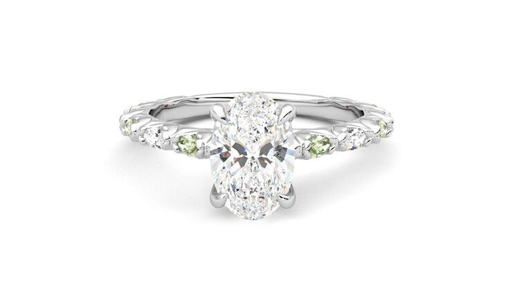 Taylor & Hart Liora Oval Engagement Ring 360 degree image 29