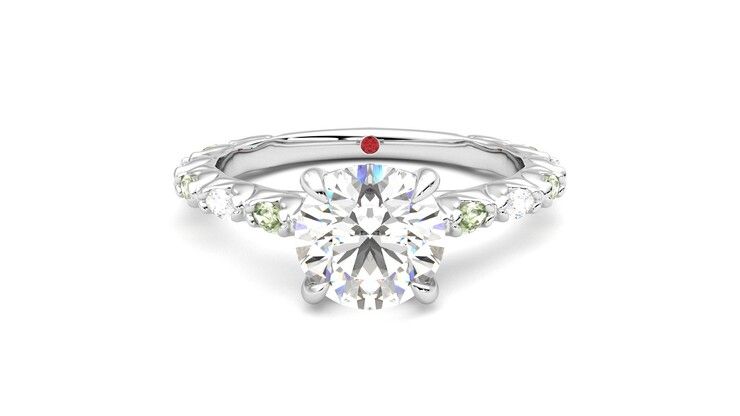 Taylor & Hart Liora Round Engagement Ring 360 degree image 0
