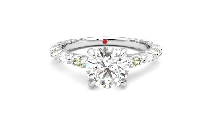 Taylor & Hart Liora Round Engagement Ring 360 degree image 1