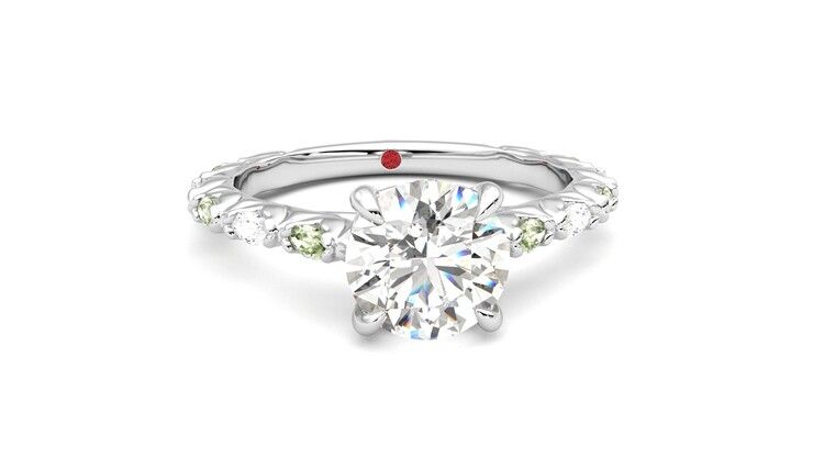 Taylor & Hart Liora Round Engagement Ring 360 degree image 2