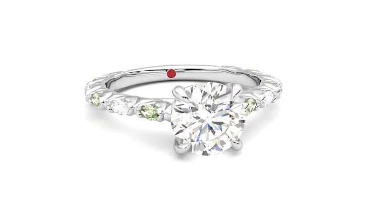 Taylor & Hart Liora Round Engagement Ring 360 degree image 3