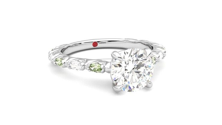 Taylor & Hart Liora Round Engagement Ring 360 degree image 4