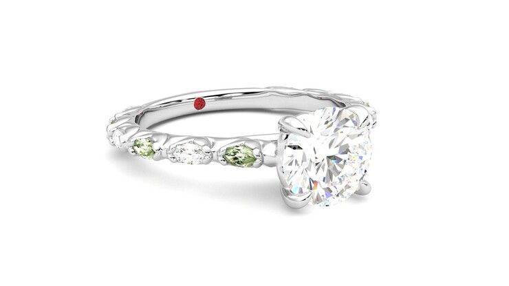 Taylor & Hart Liora Round Engagement Ring 360 degree image 5