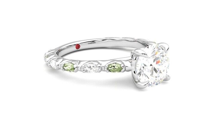 Taylor & Hart Liora Round Engagement Ring 360 degree image 6