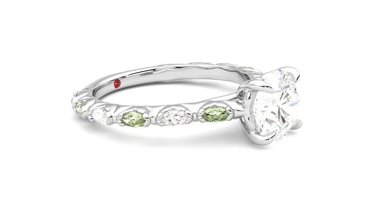 Taylor & Hart Liora Round Engagement Ring 360 degree image 7