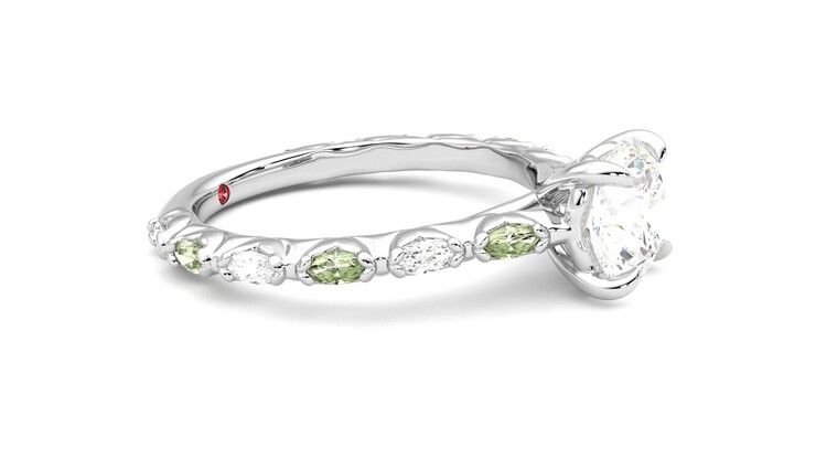 Taylor & Hart Liora Round Engagement Ring 360 degree image 8