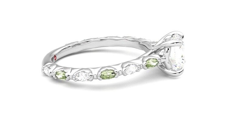 Taylor & Hart Liora Round Engagement Ring 360 degree image 9