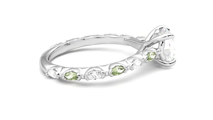 Taylor & Hart Liora Round Engagement Ring 360 degree image 10