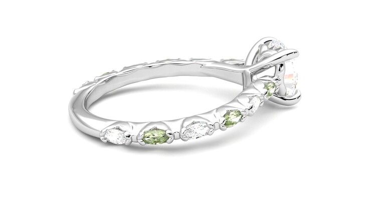 Taylor & Hart Liora Round Engagement Ring 360 degree image 11