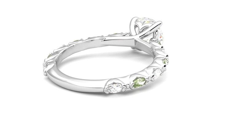 Taylor & Hart Liora Round Engagement Ring 360 degree image 13