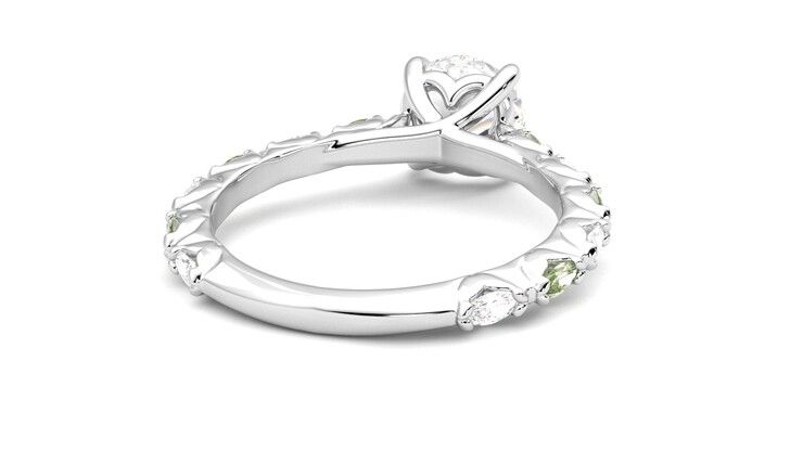 Taylor & Hart Liora Round Engagement Ring 360 degree image 14