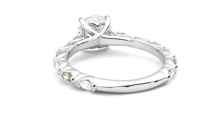 Taylor & Hart Liora Round Engagement Ring 360 degree image 16