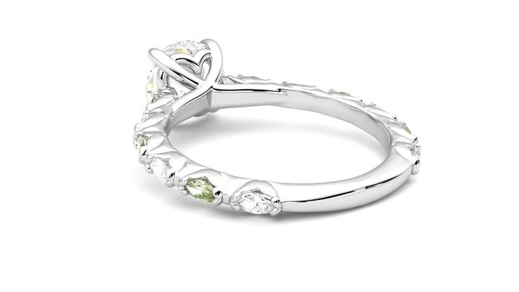 Taylor & Hart Liora Round Engagement Ring 360 degree image 17