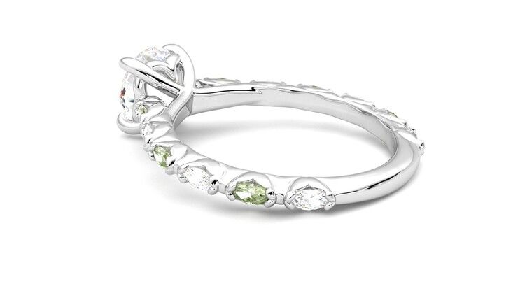 Taylor & Hart Liora Round Engagement Ring 360 degree image 18