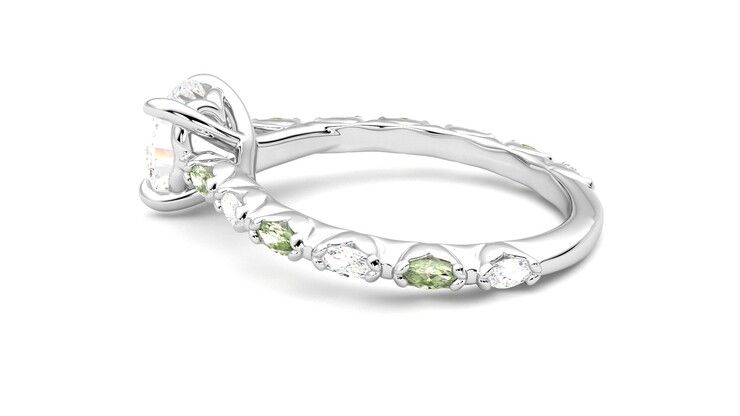 Taylor & Hart Liora Round Engagement Ring 360 degree image 19