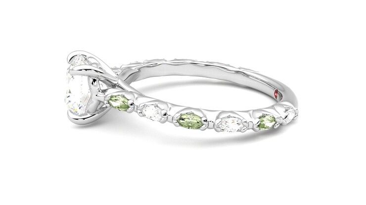 Taylor & Hart Liora Round Engagement Ring 360 degree image 21
