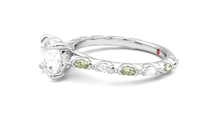 Taylor & Hart Liora Round Engagement Ring 360 degree image 22